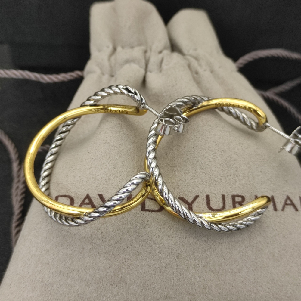 David Yurman Cross-Color Twisted Earrings